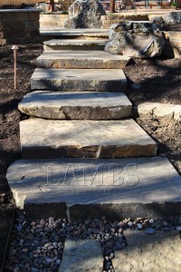 Flagstone Slab Steps - Arlington Landscaping
